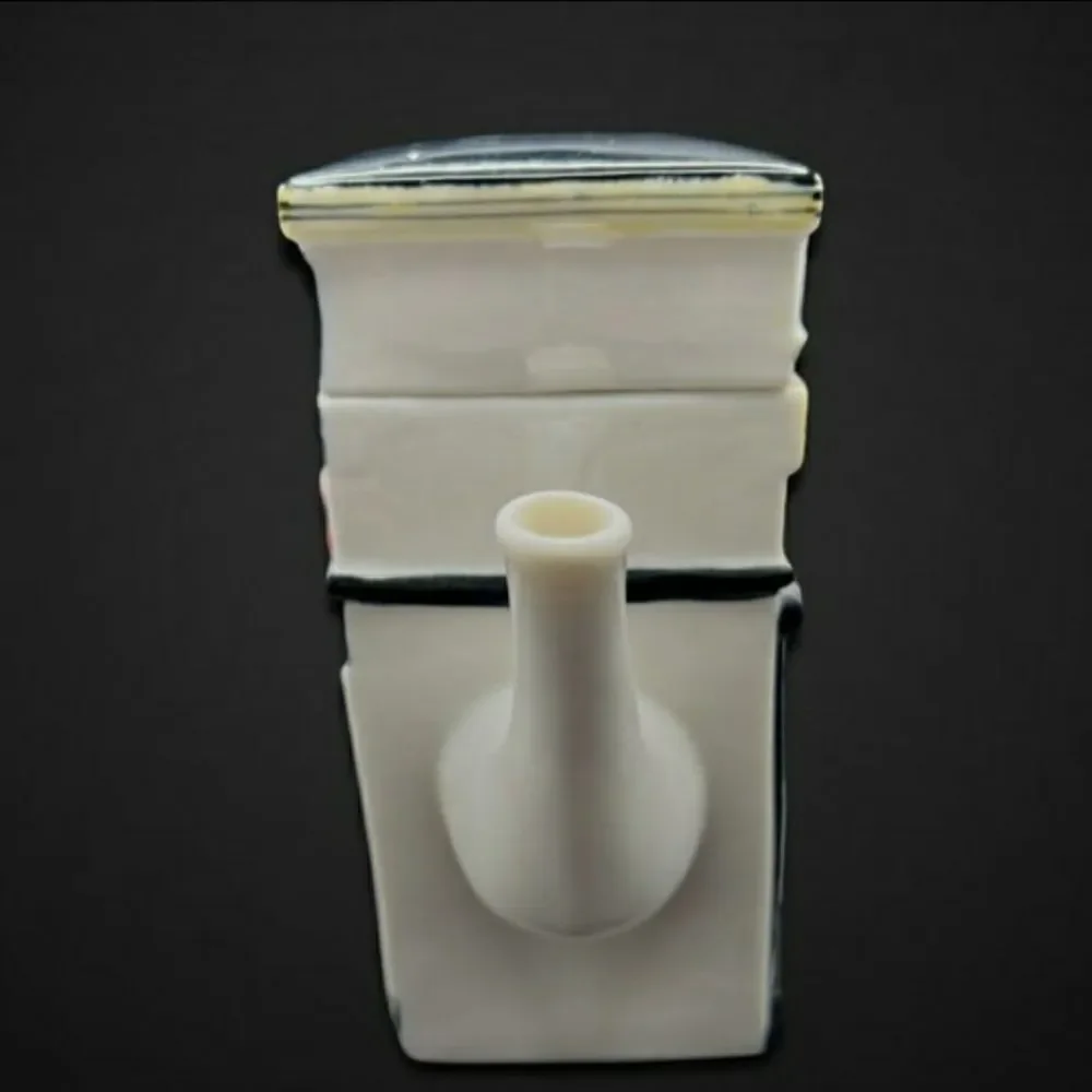 Cute Vintage Handbag Storefront and Bank Teapot Tea Pot With Lid